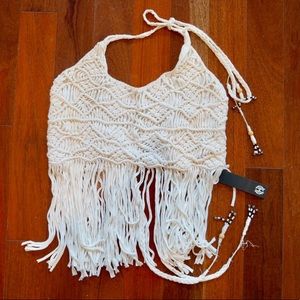 Crochet fringe festival top